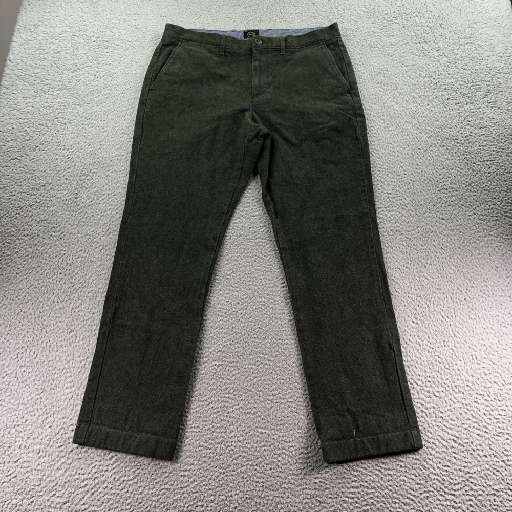 J.Crew Pants Mens 32x30 Green 770 Straight Fit Stretch Brushed Twill Chino
